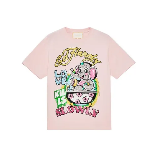 Ed Hardy Розово-вишневые Женские Футболки