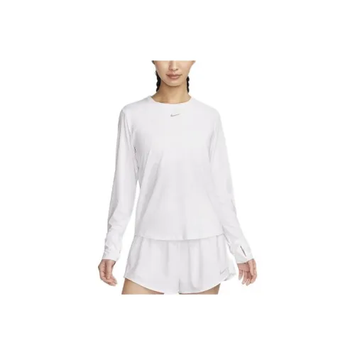 Nike Т-рубашка с рукавом-трубкой женская белая