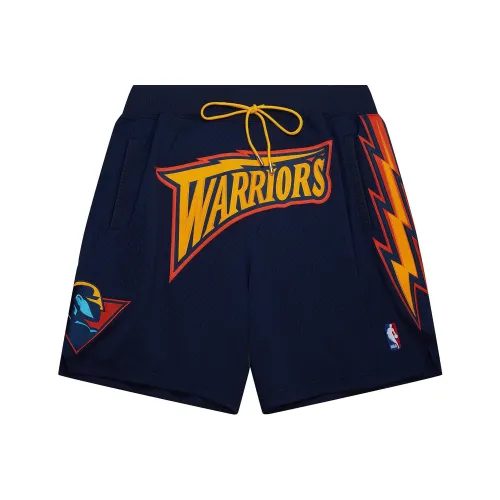 Mitchell Ness x JUST DON Golden State Warriors Баскетбольные шорты Мужские Темно-синие