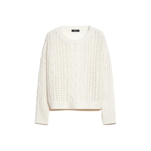 WEEKEND MaxMara Maglia OVERSIZE В Lana Свитер Женский Бежевый