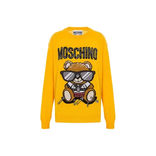 MOSCHINO Свободный крой Свитер Женский Желтый