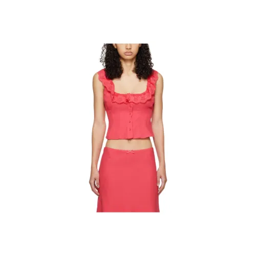 Danielle Guizio Майка Женская Розовая