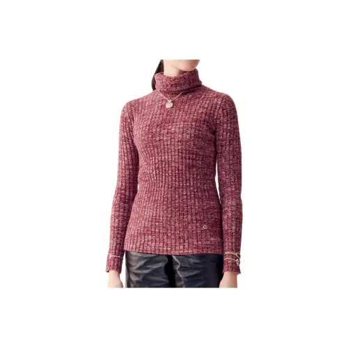CHANEL Бургундские Женские Свитеры