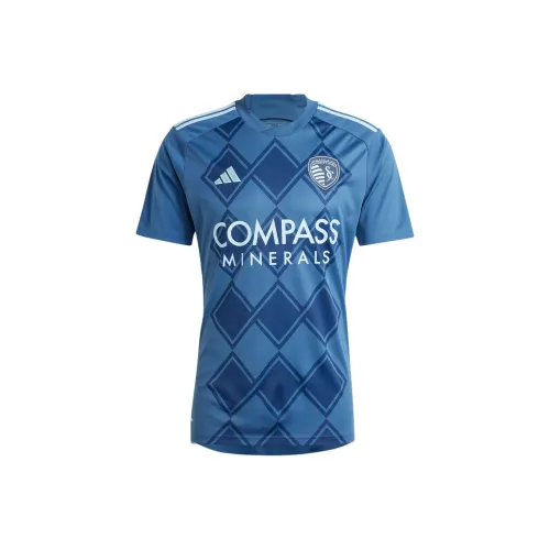 Adidas Sporting KC 24 25 Away Jersey Футбол Джерси Фанатская версия Спортивный стиль KANSAS CITY Away Мужской Синий