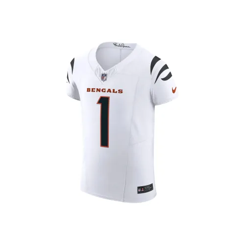 Nike x NFL Ja'Marr Chase CINCINNATI Bengals Dri Fit Elite Football Jersey Men's White