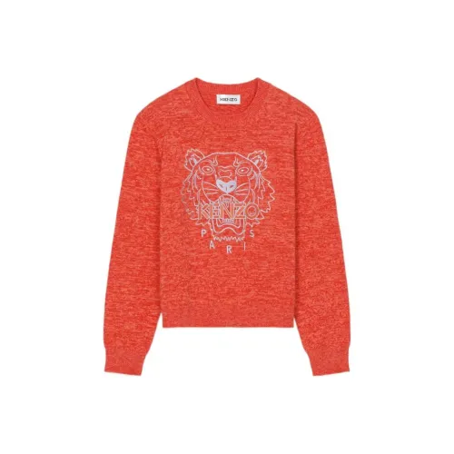 KENZO Classic Tiger Head Красный китайский Женские Свитеры