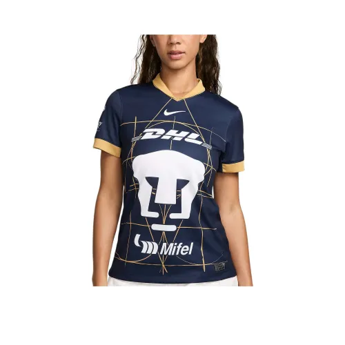 nike Dri Fit Стандартная T-рубашка Женская Обсидиан Настоящее Золото Белый