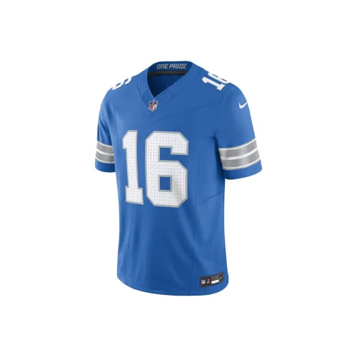Nike Jared Goff Detroit Lions Регби Джерси Мужской Синий