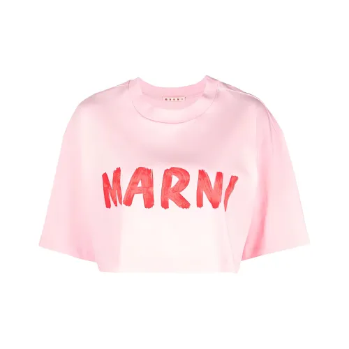 MARNI Стандартная T-рубашка Женская Розовая