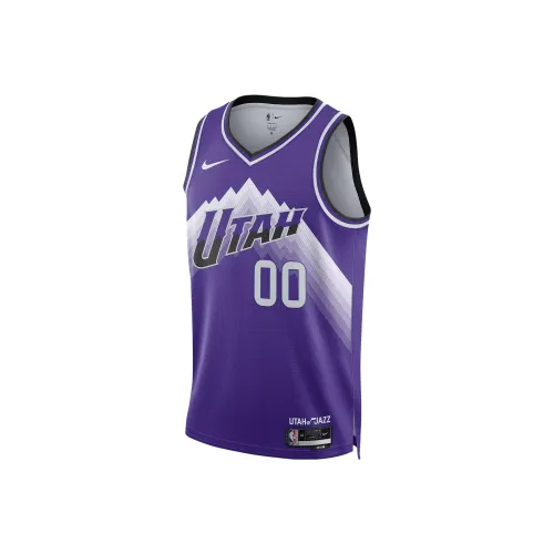 Nike Dri Fit Баскетбольные Джерси Городское Издание 2023 24 Сезон Utah Jazz Джордан Clarkson Размер 00 Мужской Все Фиолетовый