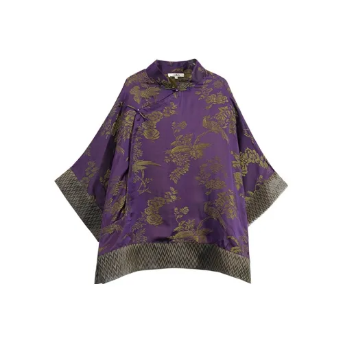 Gichugure T-рубашка Женская Фиолетовая Цветочная