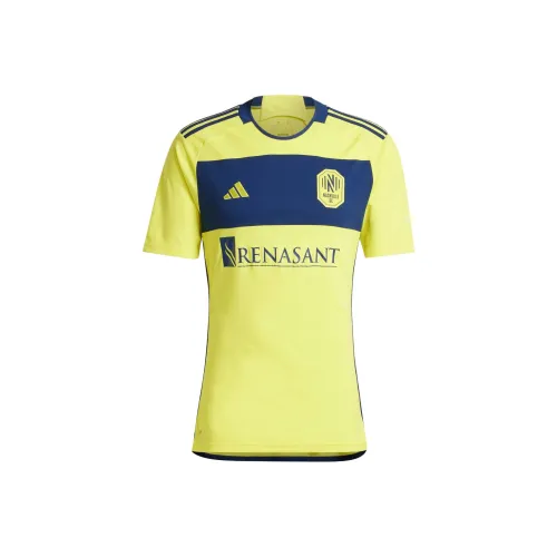 Adidas Nashville SC 24 25 Дом Джерси Футбол Джерси Фанатская версия Nashville Дом Мужской Желтый