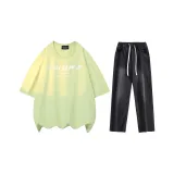 Комплект (лимонно-желтый топ+черные брюки)