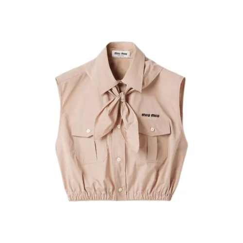 MIU MIU Розовые Женские Короткие Топы