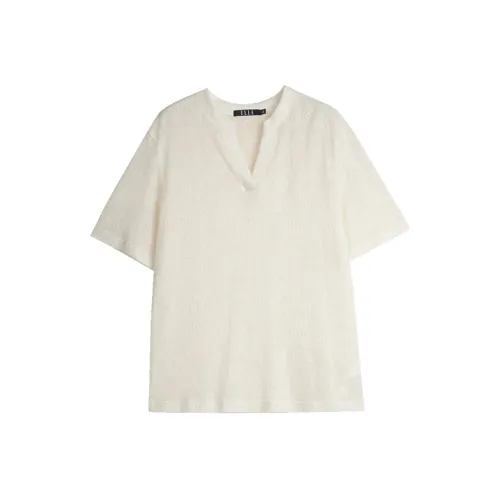 ELLE Экрю Женские Т-рубашки