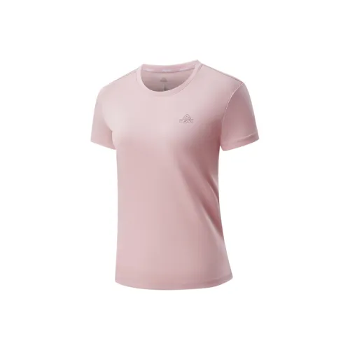 PEAK ZONGXUNXILIE Бег T-Shirt Женская Красно-розовая