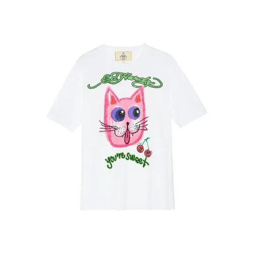 Ed Hardy Белый E1OAW323 Женские T Рубашки