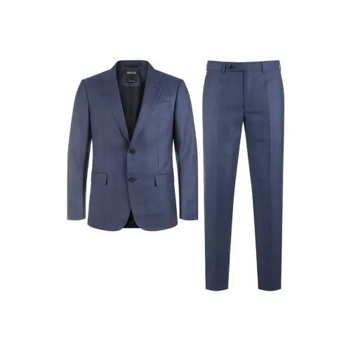 Zegna Бизнес-костюм Мужской Темно-синий