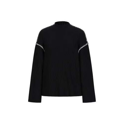 JZ. ANNAKRO Свитер Женский Без рисунка Черный
