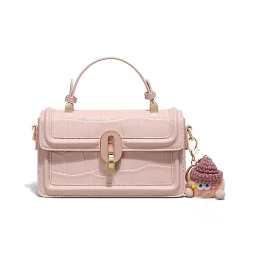 Bullrun Коровья кожа с синтетической кожей сумка стандартная женская розовая