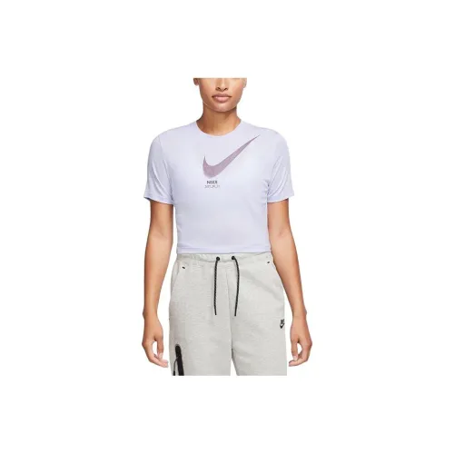 NIKE Фиолетовый Женские Короткие Топы