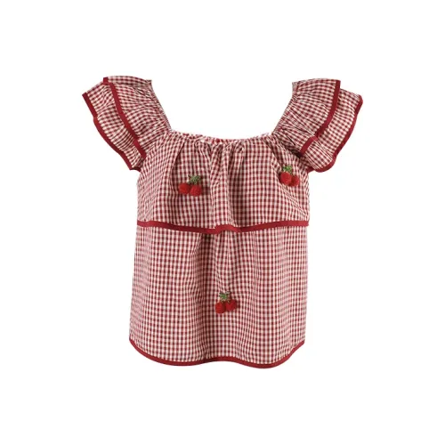 CLOUD SEASON КРОП ТОП Женский Красный