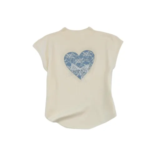 OUBO Flutter Sleeve T-Shirt Женская Синяя