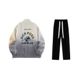 Комплект одежды (Серый топ + Черные повседневные штаны)