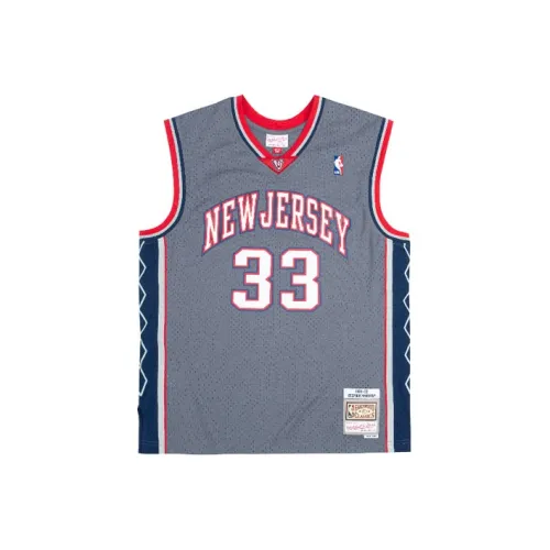 MITCHELL NESS Баскетбольная Джерси SW Фанатская версия 99 00 New Jersey Nets Stephen Mar Fabrics Подкладка Размер 33 Унисекс Серый