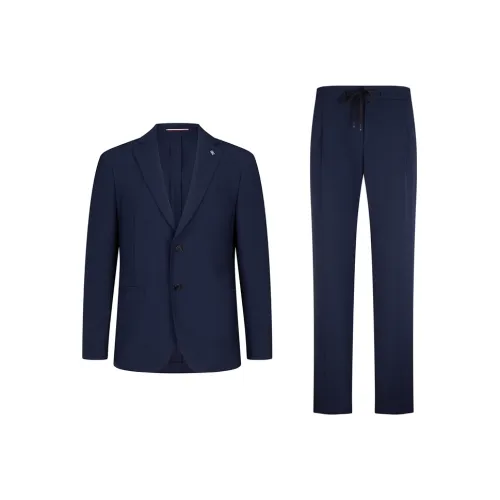 Tommy Hilfiger Бизнес-костюм Мужской Темно-синий Полосы