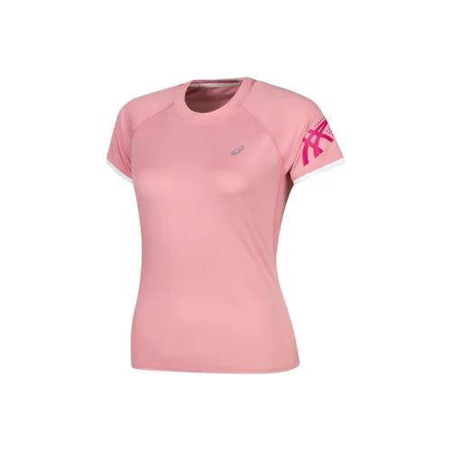 Asics Реглан-рукав Т-рубашка Женская Розовая