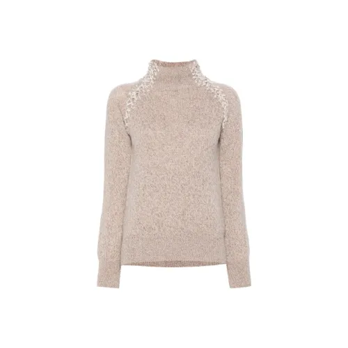 ERMANNO SCERVINO FW24 Свитер Женский Светло-Коричневый