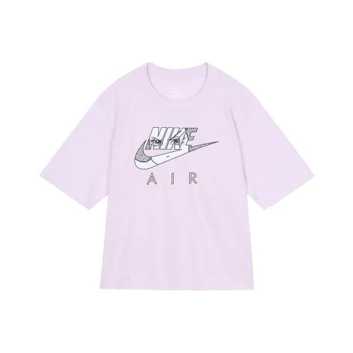 nike Комплект с короткими рукавами T-рубашка Женская Розовый Фиолетовый