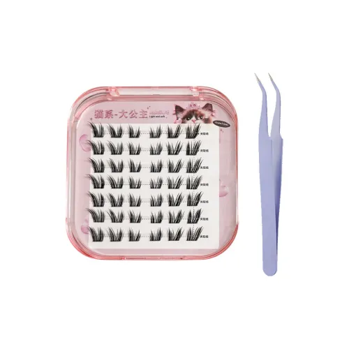 KHAKI GIRL Стиль кошки Клей Бесплатно Накладные ресницы Одиночный кластер Утолщение Глаз END Длительность Одноразовый Lazy Trilogy