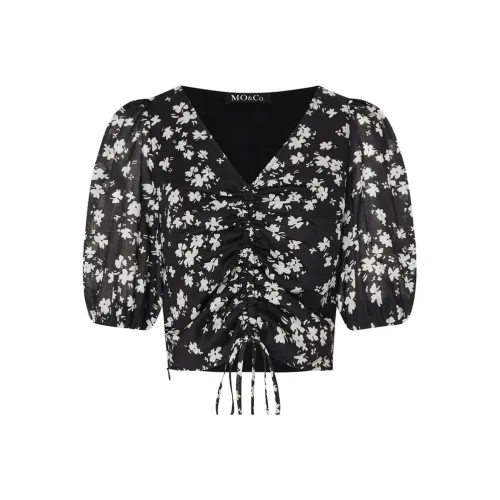 MO&CO Черная подошва с многоцветным дизайном женские короткие топы