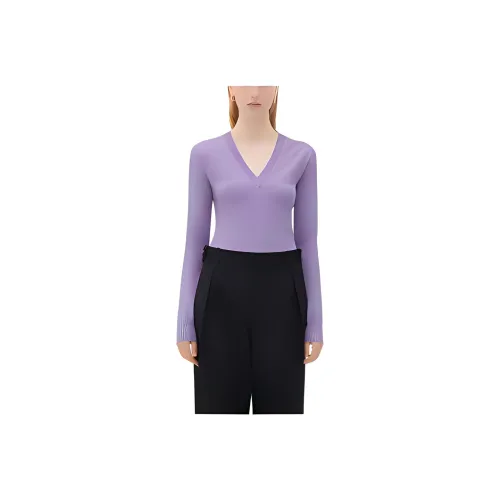 Bottega Veneta Сиреневые Женские Свитеры
