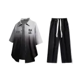 Комплект (Серая и Черная рубашка + Черные джинсы)