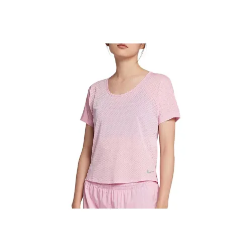 Nike Реглан-рукав Т-рубашка Женская Розовая