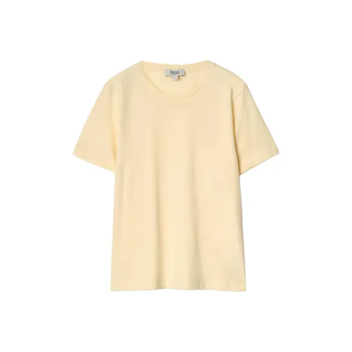 COS T-рубашка женская светло-желтая