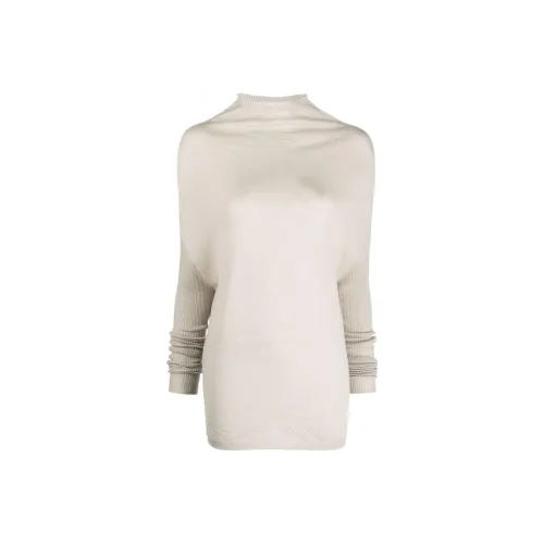 RICK OWENS Экрю Женские Свитеры
