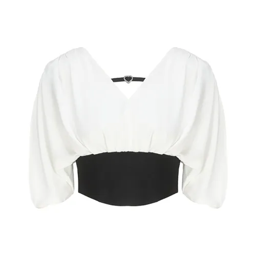 GIMING CROP TOP Женский Белый Черный