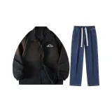 Black Jacket + Dark Blue Jeans  
Черная куртка + темно-синие джинсы