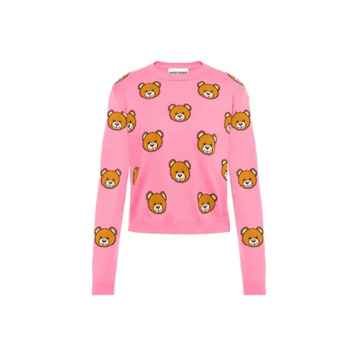 MOSCHINO SS21 Slim Fit Свитер Женский Розовый