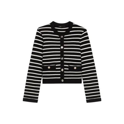 Maje Свитер Женский Черный Бежевый