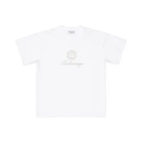 Balenciaga Chinese Valentine's Day Рукав с спущенным плечом T-рубашка Женская Белая