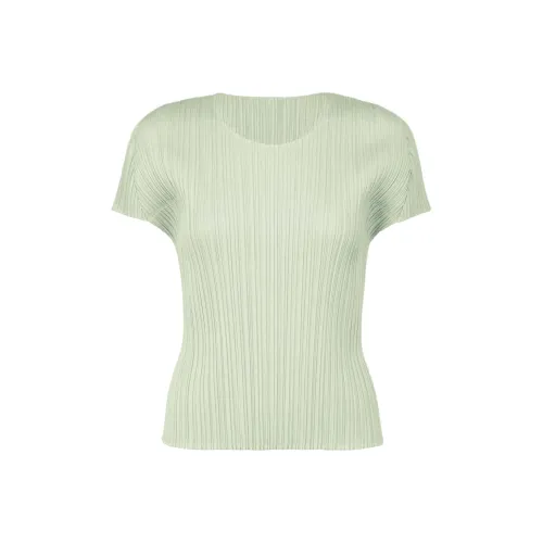 PLEATS PLEASE ISSEY MIYAKE SS25 T-рубашка Женская Ледяной Белый