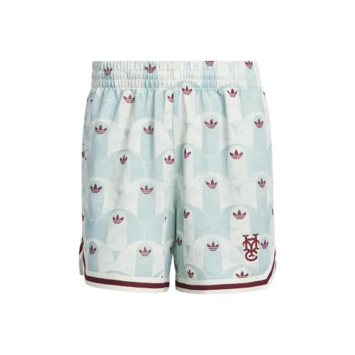 Adidas Originals x HOOP YORK CITY ALLOVER PRINT Спортивные шорты Унисекс Айвори Белый Текстурированный Зеленый Темно-Красный