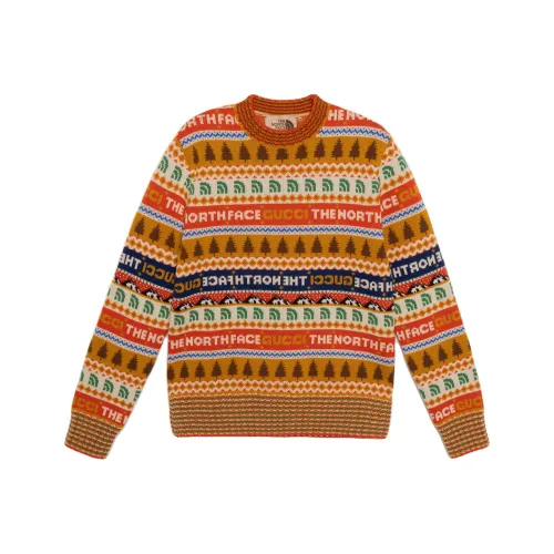 Gucci X The North Face Апельсиновые Женские Свитеры