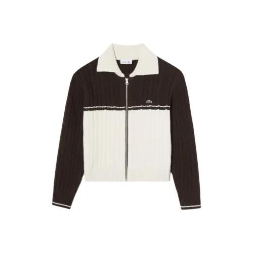 LACOSTE Коричневый/белый Женские Свитеры