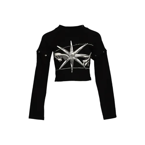 MYMIX Стандартная T-рубашка Женская Черная